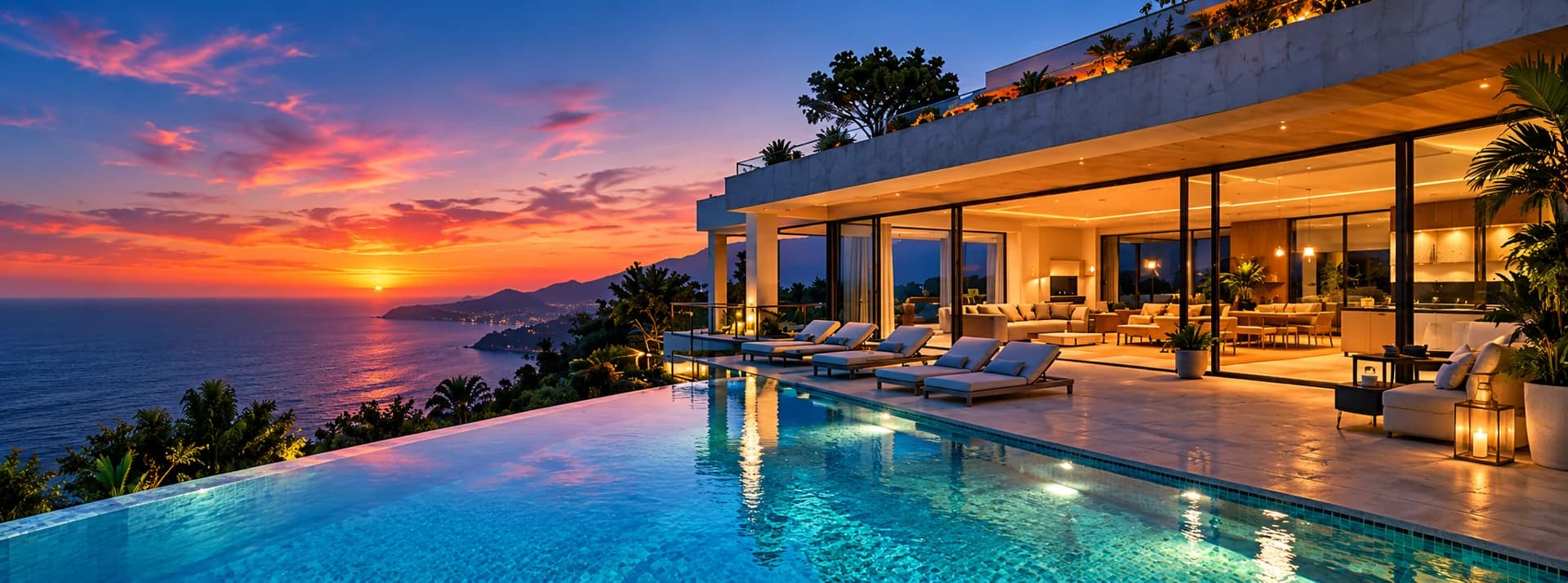 A warm coastal retreat with an infinity pool